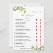 レモン新郎新婦ブライダルシャワーゲームカード 案内状 (正面)