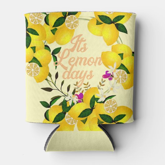 レモン日イエロー 缶クーラー (正面)