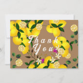 レモン日ブラウン サンキューカード (正面)