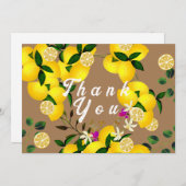 レモン日ブラウン サンキューカード (正面/裏面)