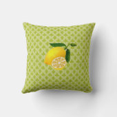 レモン日モチーフグリーン クッション (裏面)