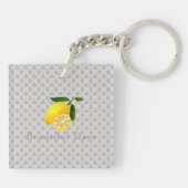 レモン日モチーフグレー キーホルダー (裏面)