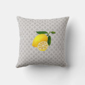 レモン日モチーフグレー クッション (裏面)