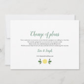 レモン日付の変更延期キャンセルイベント セーブザデート (裏面)