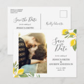 レモン日付はがきサマーエレガントボー保を保存 案内ポストカード (正面/裏面)