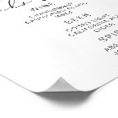 レモン書道ドリンク一覧バー標識 ポスター (角)