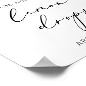 レモン書道ブライダルシャワーレモン滴サイン ポスター (角)