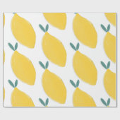 レモン果実模様 ラッピングペーパー (フラット)