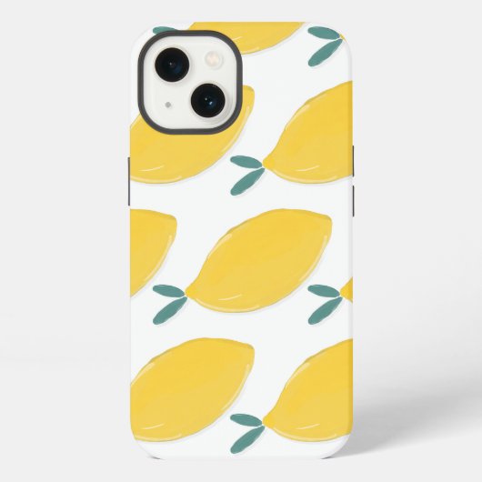 レモン果実模様 iPhoneケース (裏面)