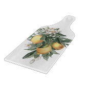 レモン果実装飾ガラス切断板 カッティングボード (角)