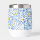 レモン果実青いタイルのコラージュ (背面)