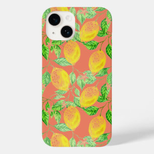 レモン果柄イエローピーチピンク Case-Mate iPhone 14ケース