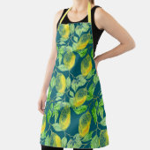 レモン果柄黄緑色 エプロン (インサイチュ)