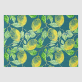 レモン果柄黄緑色 薄葉紙