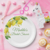 レモン柄のオリジナルプレート ペーパープレート (パーティー)