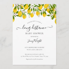 レモン柄のロングディスタンスシャワーメールギフト Baby Shower 招待状