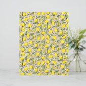 レモン柄イエローブラックタン紙シート (スタンド正面)