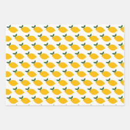 レモン柄 かわいい オーダーメイド ブライズシャワー 誕生日 ラッピングペーパーシート