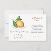 レモン柑橘系の誕生日パ感謝していーティー サンキューカード (正面)