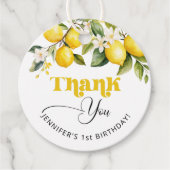 レモン柑橘系の誕生日パ感謝していーティー フェイバータグ (正面)
