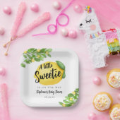 レモン柑橘系ベビーシャワー ペーパープレート (パーティー)