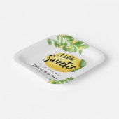 レモン柑橘系ベビーシャワー ペーパープレート (傾斜あり)