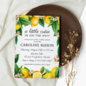 レモン柑橘系ベビーシャワー 招待状