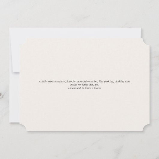 レモン柑橘系ママのメインスクイーズ赤ちゃんシャワー 招待状 (裏面)