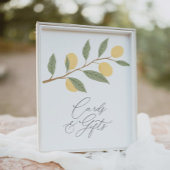 レモン柑橘類のカードとギフトサイン ポスター