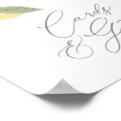 レモン柑橘類のカードとギフトサイン ポスター (角)