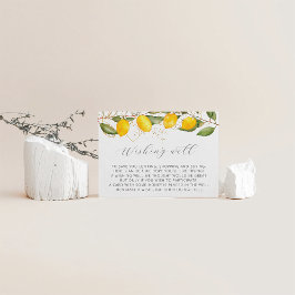 レモン柑橘類の夏の願い良い赤ちゃんシャワー エンクロージャーカード