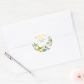 レモン柑橘類の誕生日シール ラウンドシール (封筒)