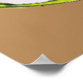 レモン柑橘類イラストレーション水彩画 ポスター (角)