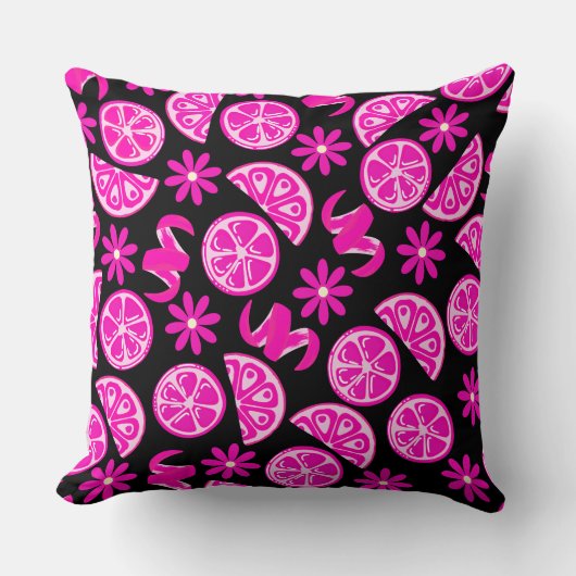 レモン柑橘類サマーレモネードシェフ クッション (正面)