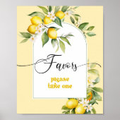 レモン柑橘類テーマのフィビリティーを1つ取って ポスター (正面)