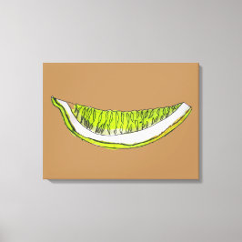 レモン柑橘類フルーツウォーターカラーアートイラストレーション キャンバスプリント