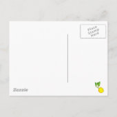 レモン柑橘類フルーツウォーターカラーアート保存日 案内ポストカード (裏面)