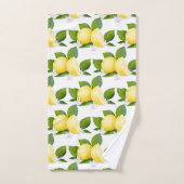 レモン柑橘類フルーツボタニカル バスタオルセット (ハンドタオル)