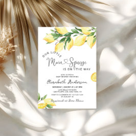 レモン柑橘類フルーツメインスクイーズ赤ちゃんシャワー 招待状