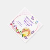 レモン柑橘類フルーツラベンダー |バチェロレッテ スタンダードカクテルナプキン (角)
