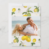 レモン柑橘類フローラグレイ黄色の葉写真 セーブザデート (裏面)