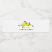 レモン柑橘類フローラ赤ちゃんシャワー水ボトルラベル ペットボトルラベル (シングルラベル)