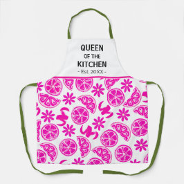 レモン柑橘類レモネードシェフピンク エプロン