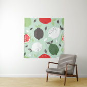 レモン柑橘類ヴィンテージ壁紙 タペストリー (インサイチュ)