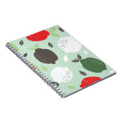 レモン柑橘類ヴィンテージ壁紙 ノートブック (右側)