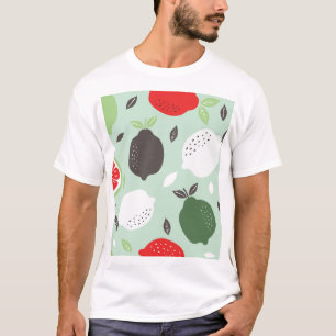 レモン柑橘類ヴィンテージ壁紙 Tシャツ
