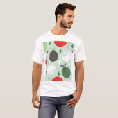 レモン柑橘類ヴィンテージ壁紙 Tシャツ (正面フル)
