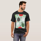 レモン柑橘類ヴィンテージ壁紙 Tシャツ (正面フル)
