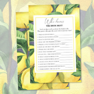 レモン柑橘類 – 誰が花嫁のゲームを知っ最高のている