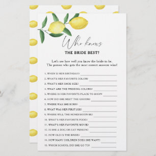 レモン柑橘類 – 誰が花嫁のゲームを知っ最高のている